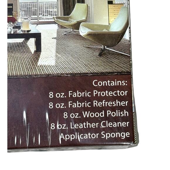 NEW Furniture Care Protection Kit Sealed In Box Leather Wood Fabric 5 Piece - Picture 6 of 7
